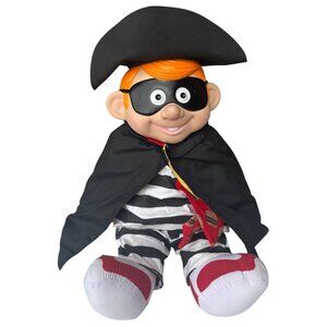 VINTAGE 1987 McDonald's Hamburglar Plush Doll w/Tie Hat & Cape 15" Tall (READ)